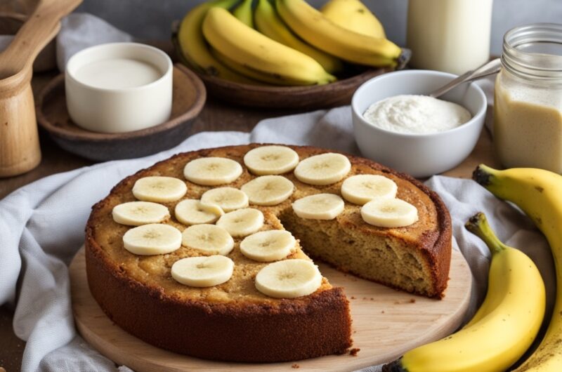 Einfaches Rezept für glutenfreien Bananenkuchen